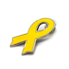 Pin llaç groc metàl·lic