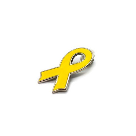 Pin llaç groc metàl·lic